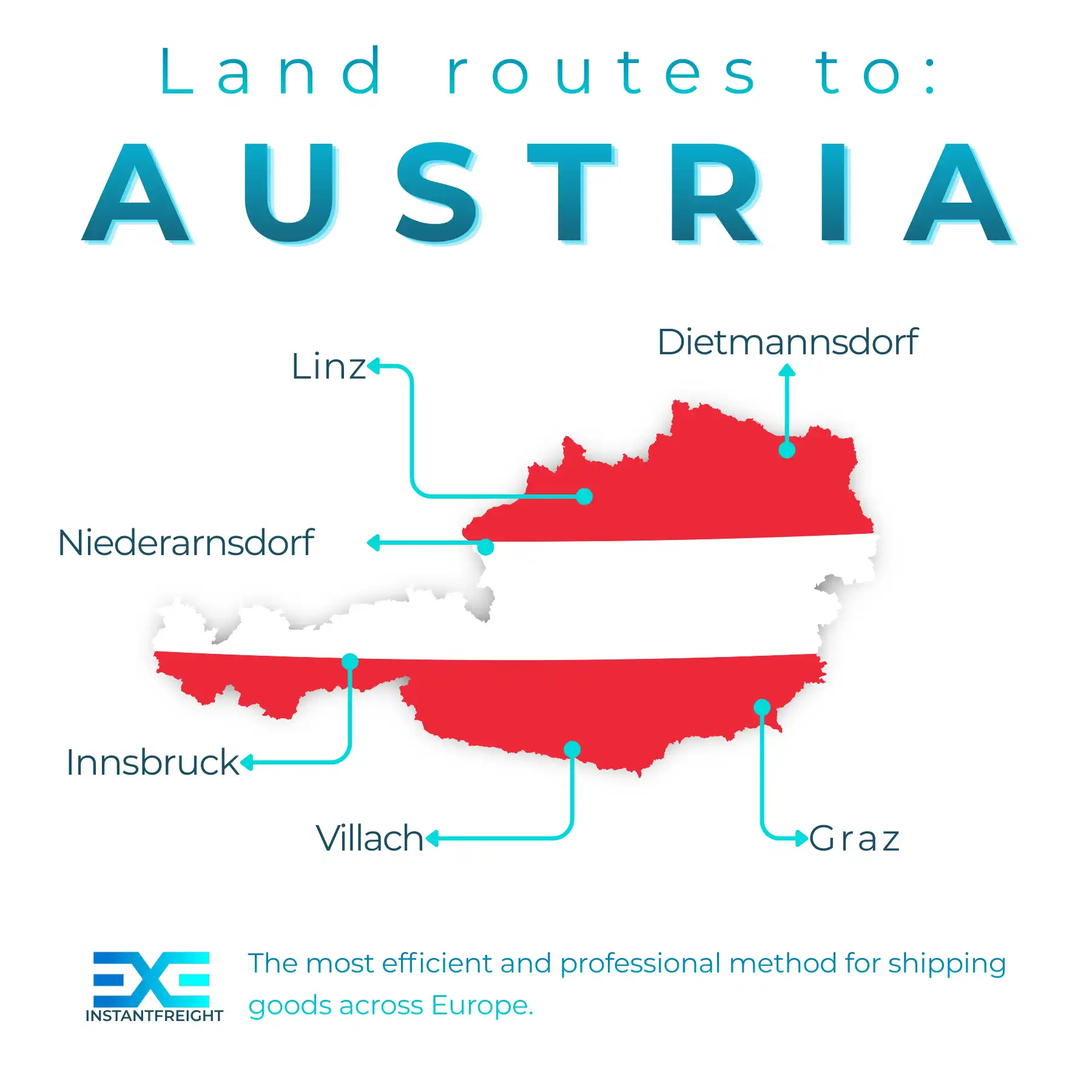 Infographic of freight transport to Austria