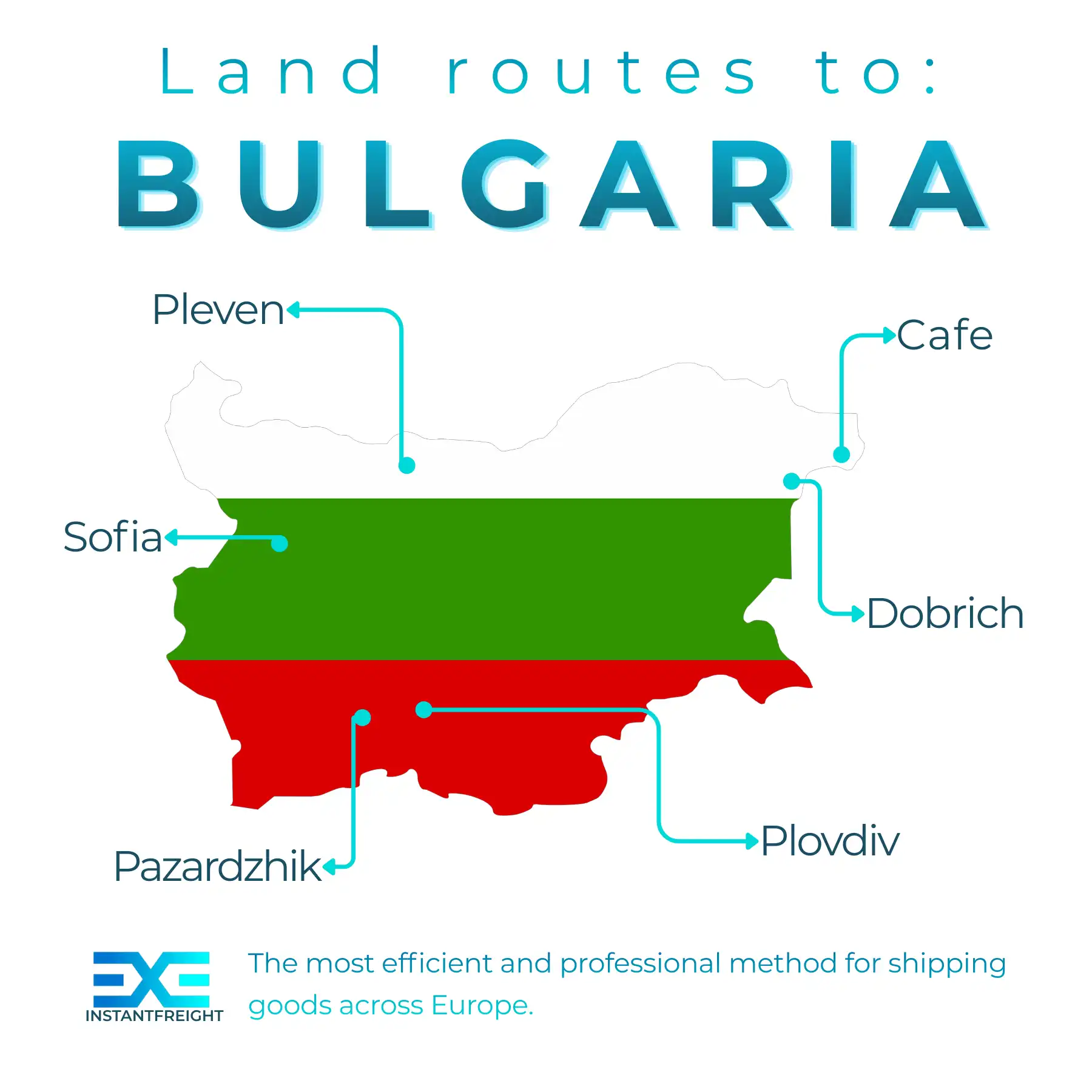 Infographic of freight transport to Bulgaria