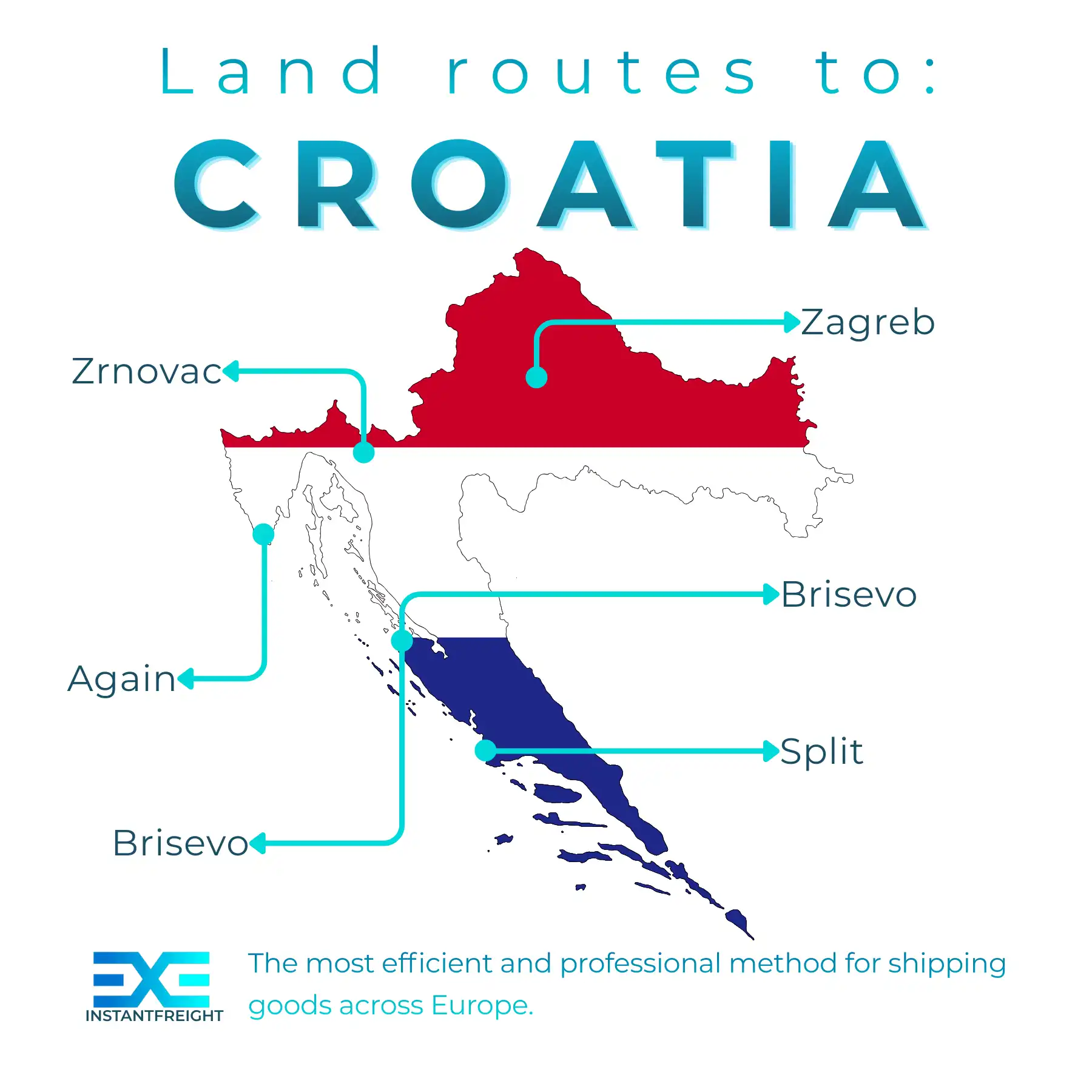 Infographic of freight transport to Croatia