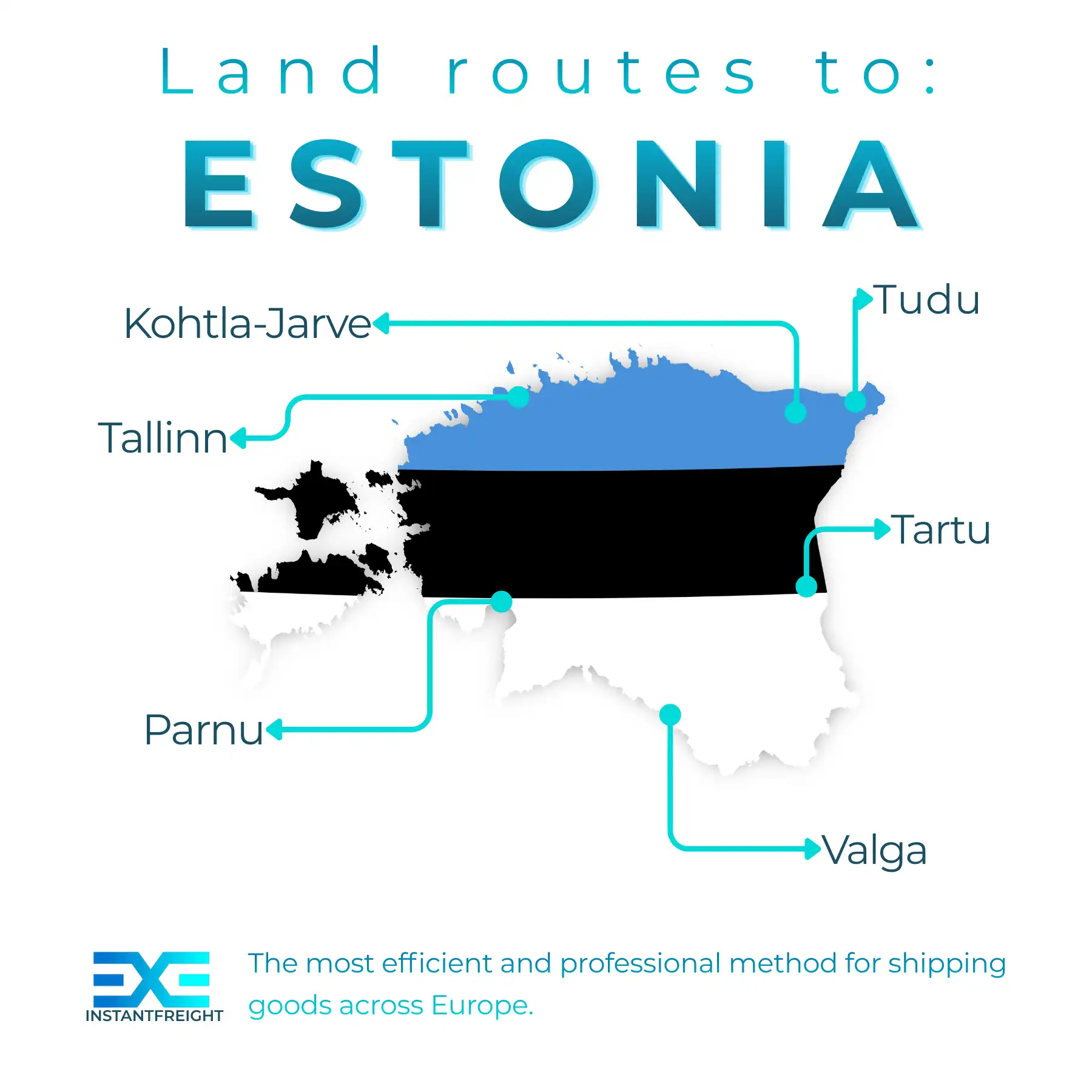 Infographic of freight transport to Estonia