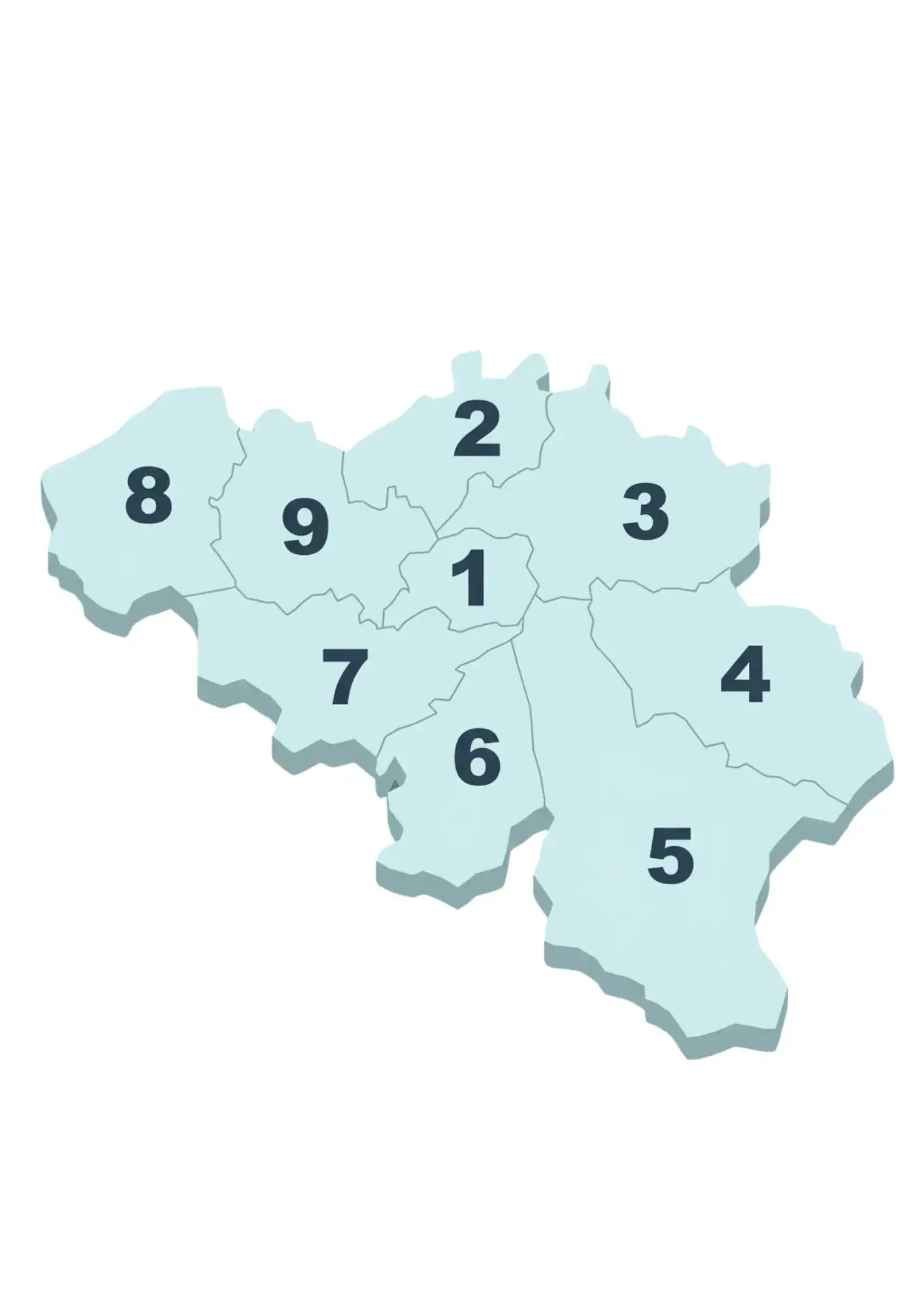 Postcode map of Belgium